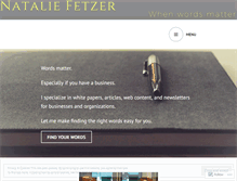 Tablet Screenshot of nataliefetzer.com